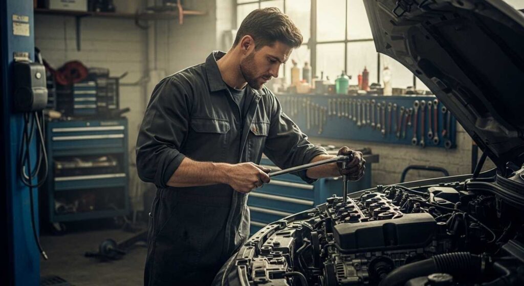 Servicing engine